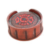 Fire Department Coaster Set - 4 Coasters Fireman Fire Fighter Gift