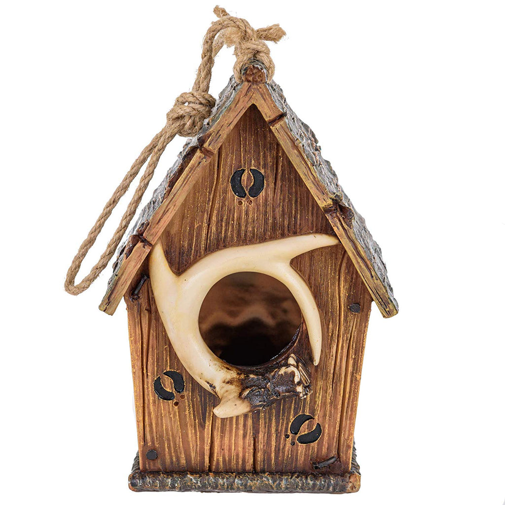 Deer Antler Birdhouse with Tracks