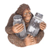 Pine Ridge Bigfoot Sasquatch Salt And Pepper Shaker - Two Glass Shakers, Bigfoot Holder Caddy For Spices And Seasonings, For Kitchen, Dining or Table Decor