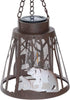 Bear LED Lantern Lights Decorative - Metal Round Holder Hanging Lantern for Indoor Outdoor by Pine Ridge | Flameless Lodge Night Light Cabin Decor | Halloween and Christmas