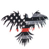 Pine Ridge American Flag Red Line Eagle Metal Wall Sign, US Red White Blue Eagle Patriotic Country Indoor Outdoor Use Home Decor Art 16”