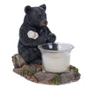 Pine Ridge Black Bear Marshmallow Tea Light Candle Holder, Longer Burning Candles Gift For Women and Men, Candle Holders for Table Centerpiece Home Decor