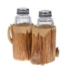 Pine Ridge Deer Antler Salt And Pepper Shaker Set- Antler and Wood Caddy For Spices And Seasonings For Kitchen, Dining Or Table Decor, Refillable Spice Containers