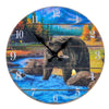 MDF CLOCK (Bear/ Stream Print)