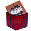 Pine Ridge Collapsible Storage Ottoman Don't Wake The Bear - Foot Rest Stool, Folding Toy Chest, Compact Cube With Lid