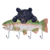 BEAR HUGGING FISH KEY HOOKS