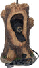 BLACK BEAR IN LOG LAMP