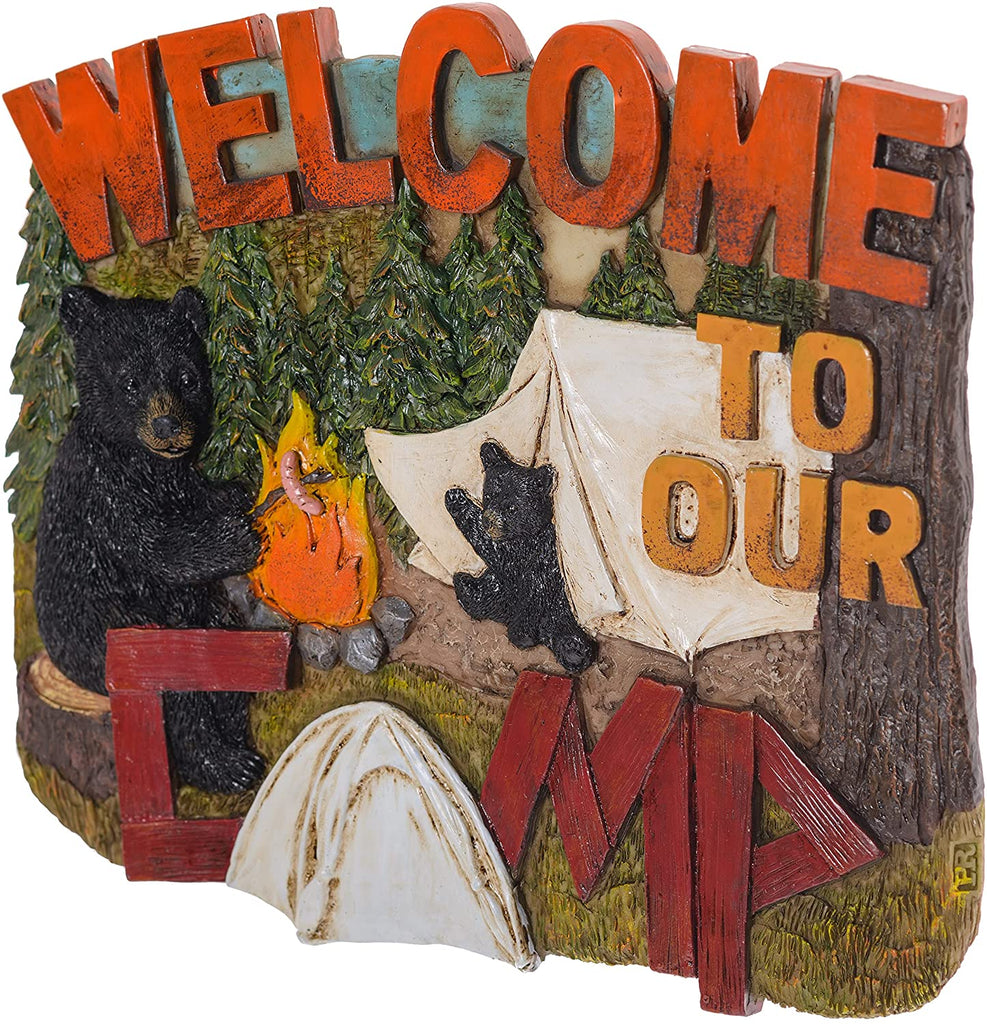 WELCOME TO OUR CAMP BEAR PLAQUE