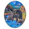 MDF CLOCK (Bear/ Stream Print)