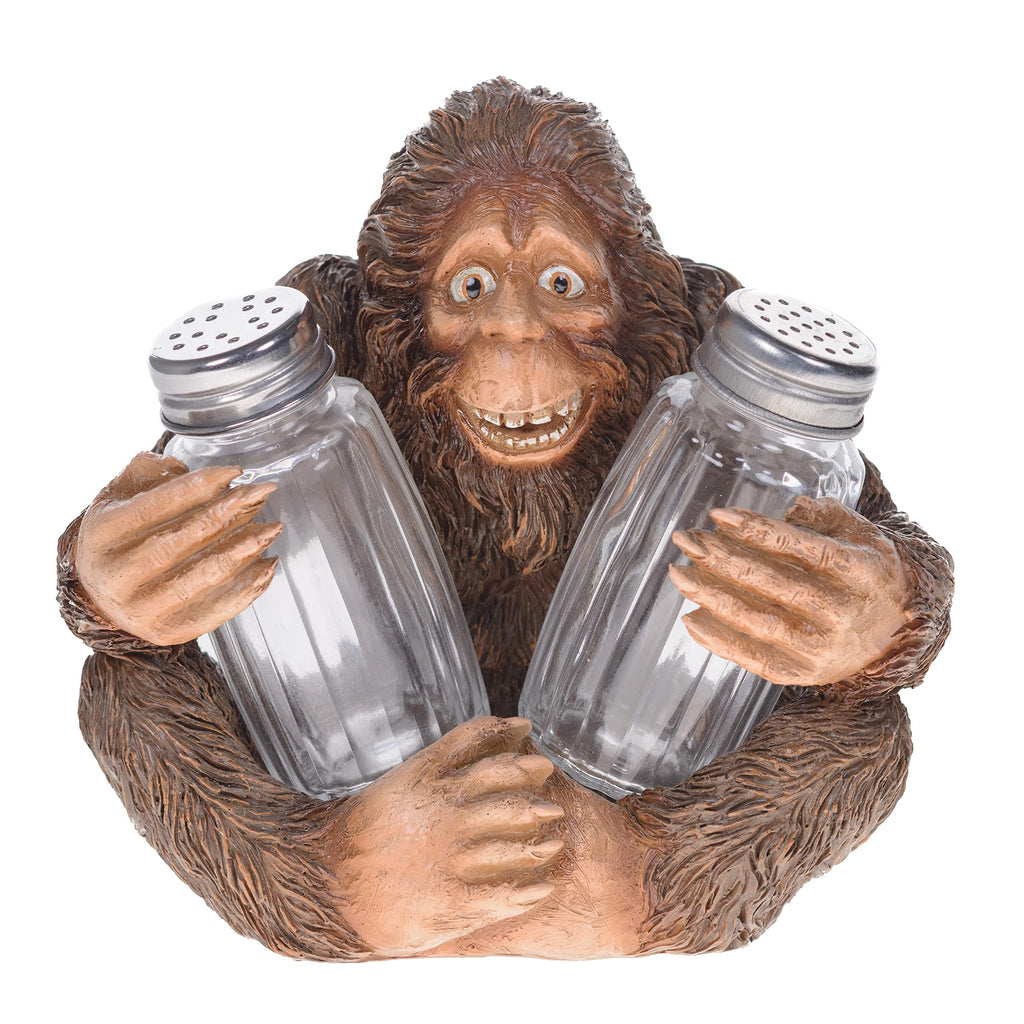 Bigfoot Sasquatch Salt and Pepper Shaker Holder Caddy Condiments