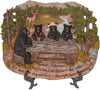 SIT A WHILE BEAR WALL PLAQUE