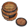 Whiskey Barrel Coaster Set