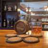 Whiskey Barrel Coaster Set