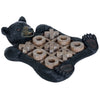 Black Bear Tic Tac Toe Tabletop Game - Tic Tac Toe Decorative Game Teddy Bear Black Rustic Wilderness Home Decor - Indoor Recreational Games Black Bear Decor
