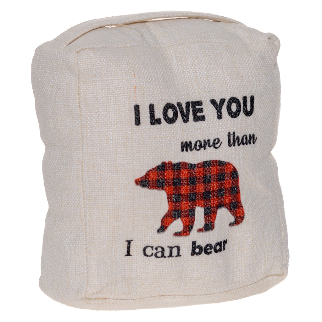 I LOVE YOU BEAR DOOR STOP
