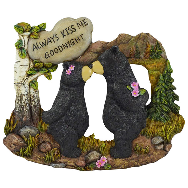 Pine Ridge Couple Black Bear With White Stone Inscribed 