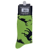 Pine Ridge Deer and Pine Tree Socks - Animal Print Crew Socks for Men and Women - Lightweight and Comfortable Fit Fashion Socks (Green and Black)