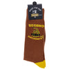 Pine Ridge 2nd Amendment Socks - Est 1791 Design Crew Socks for Men and Women - Lightweight and Comfortable Fit Fashion Socks (Brown)