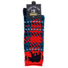 Pine Ridge Black Bear and Paw Socks - Animal Print Crew Socks for Men and Women - Lightweight and Comfortable Fit Fashion Socks (Blue Plaid)